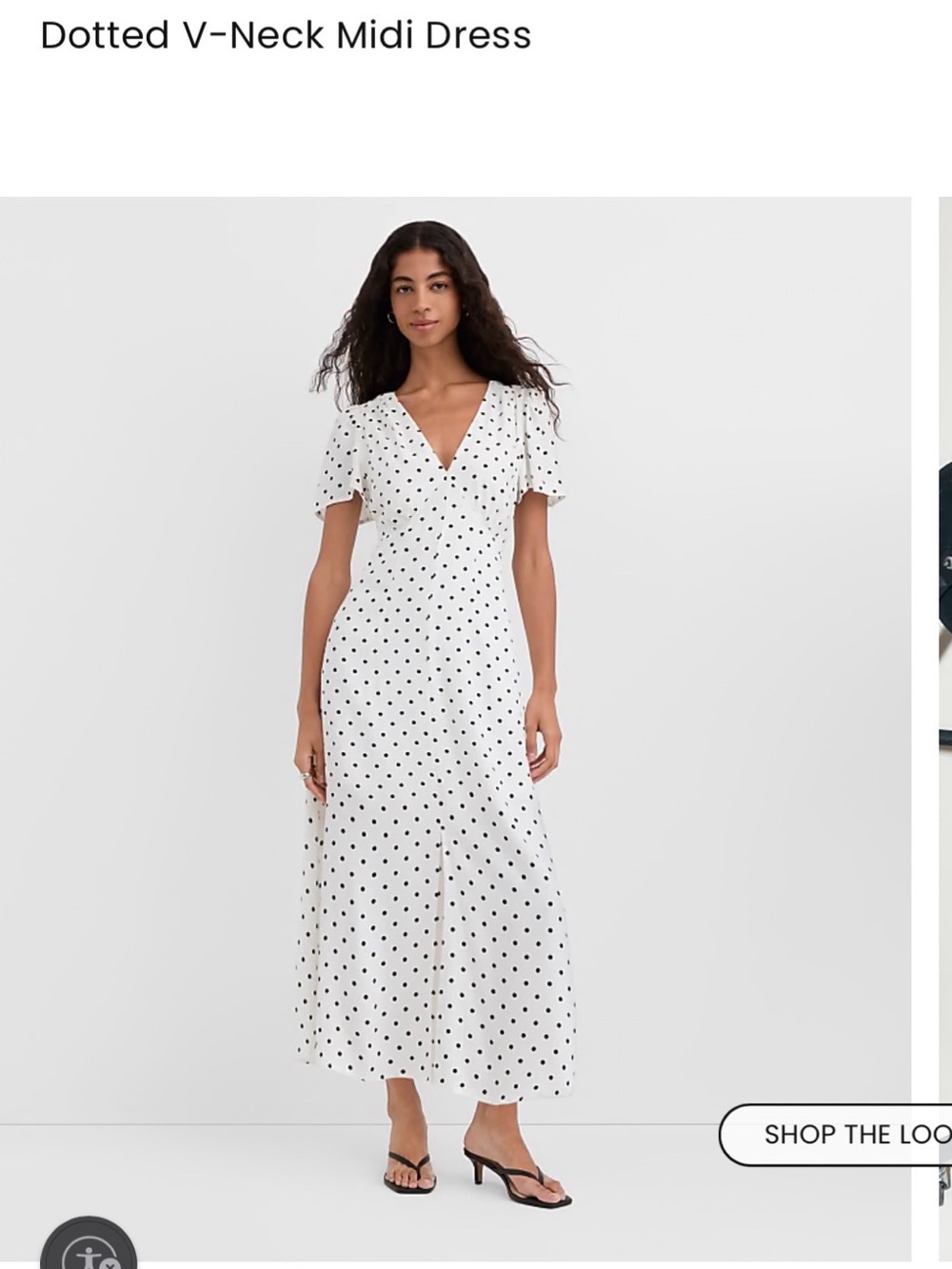 NWT Loft Dotted V Neck Midi Dress Size 6